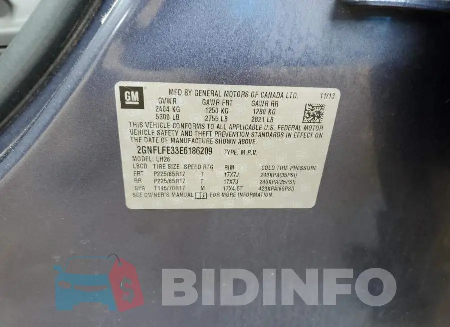 2GNFLFE33E6186209 Photo# 13