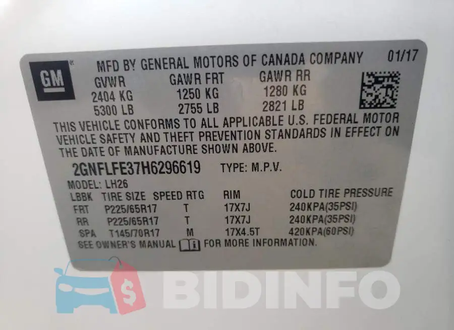 2GNFLFE37H6296619 Photo# 13