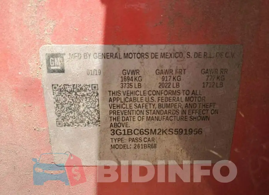 3G1BC6SM2KS591956 Photo# 12