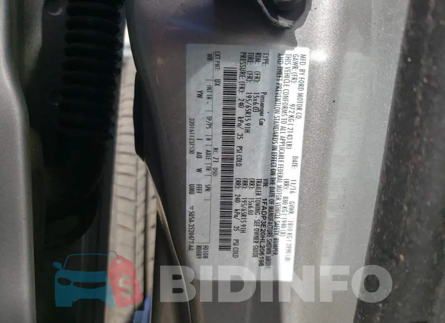 1FADP3E20HL206198 Photo# 13