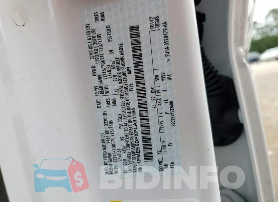 1FMEE5DPXPLA91164 Photo# 14