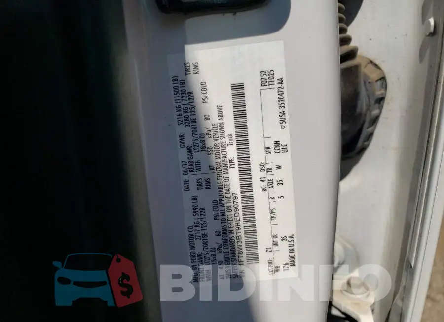 1FT8W3BT9HED90797 Photo# 12