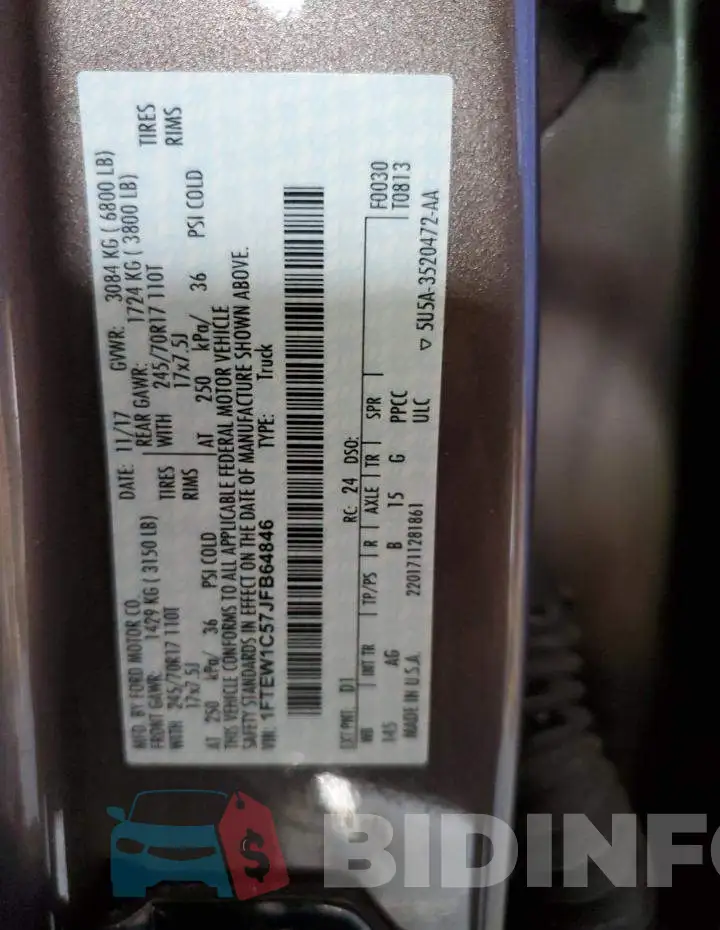 1FTEW1C57JFB64846 Photo# 13