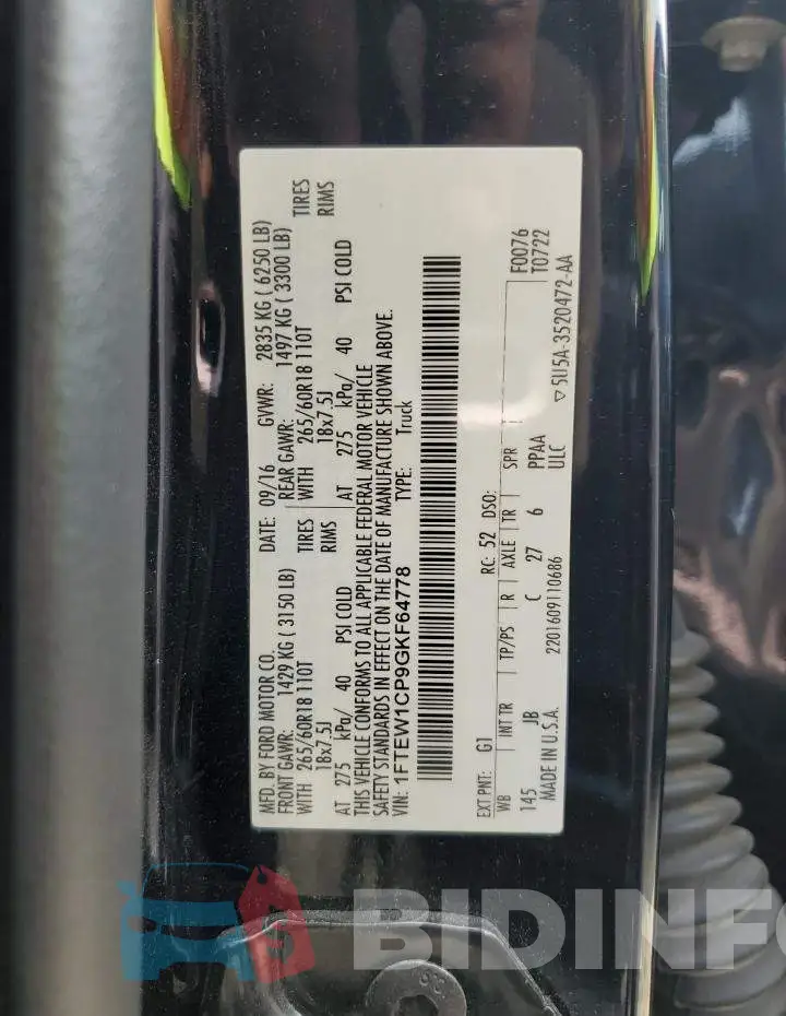 1FTEW1CP9GKF64778 Photo# 12