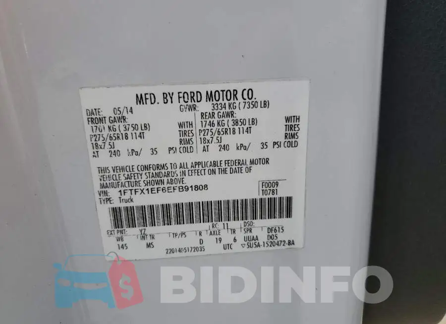 1FTFX1EF6EFB91808 Photo# 12