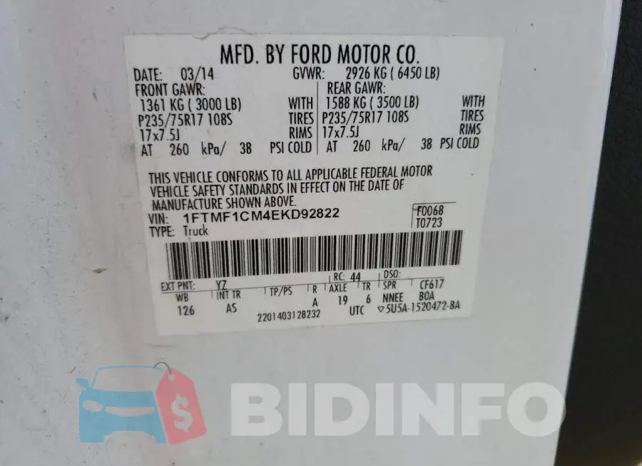 1FTMF1CM4EKD92822 Photo# 12