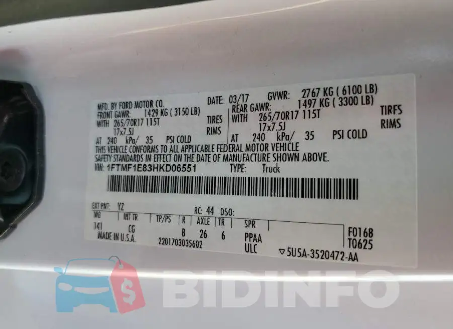 1FTMF1E83HKD06551 Photo# 12