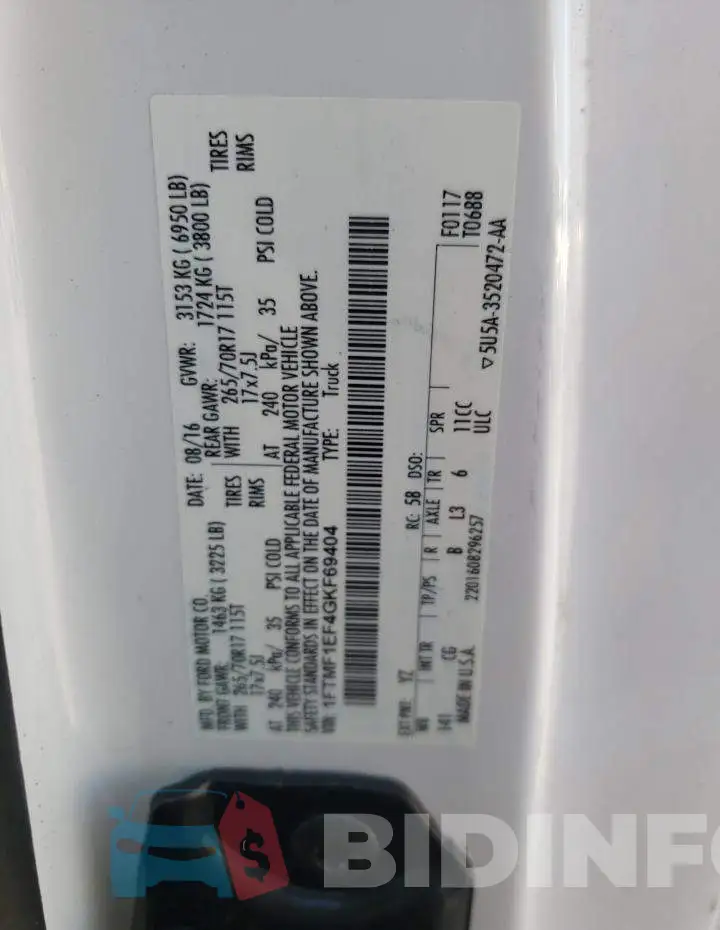 1FTMF1EF4GKF69404 Photo# 12