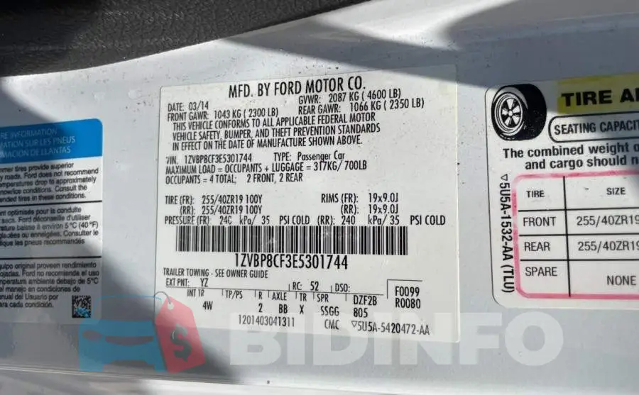 1ZVBP8CF3E5301744 Photo# 10