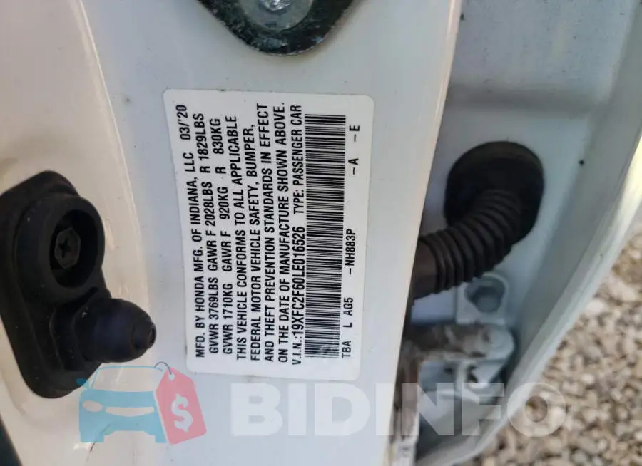 19XFC2F60LE016526 Photo# 13