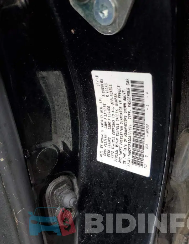1HGCR2F59GA171921 Photo# 12