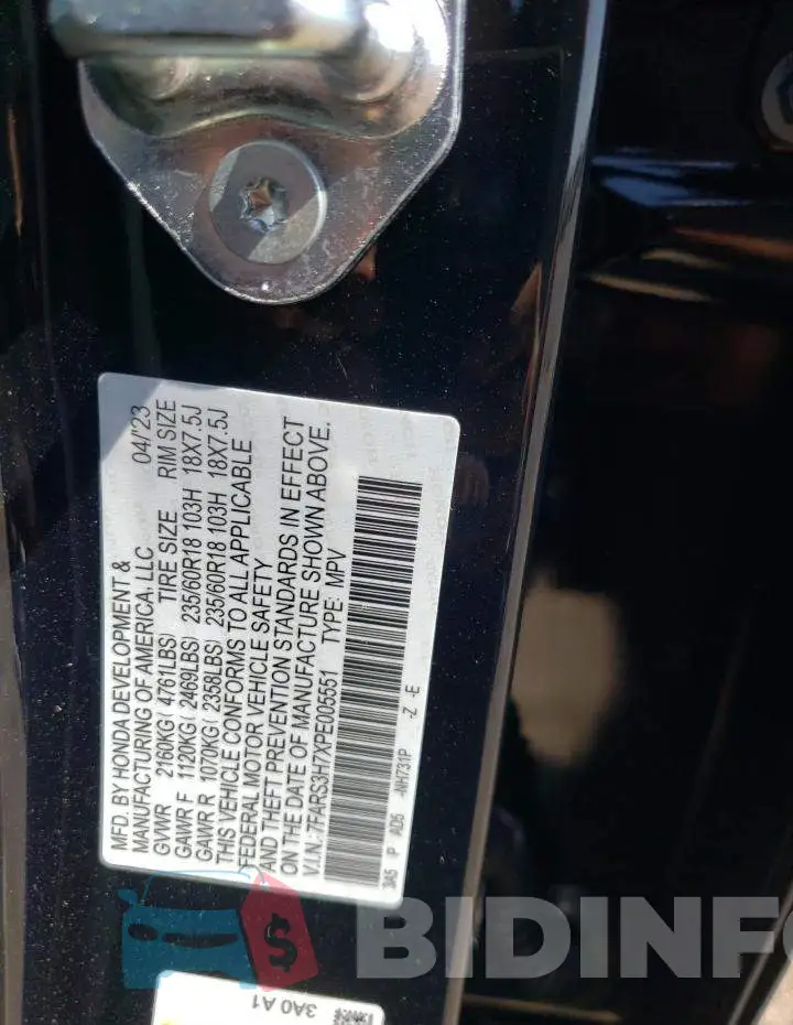 7FARS3H7XPE005551 Photo# 13