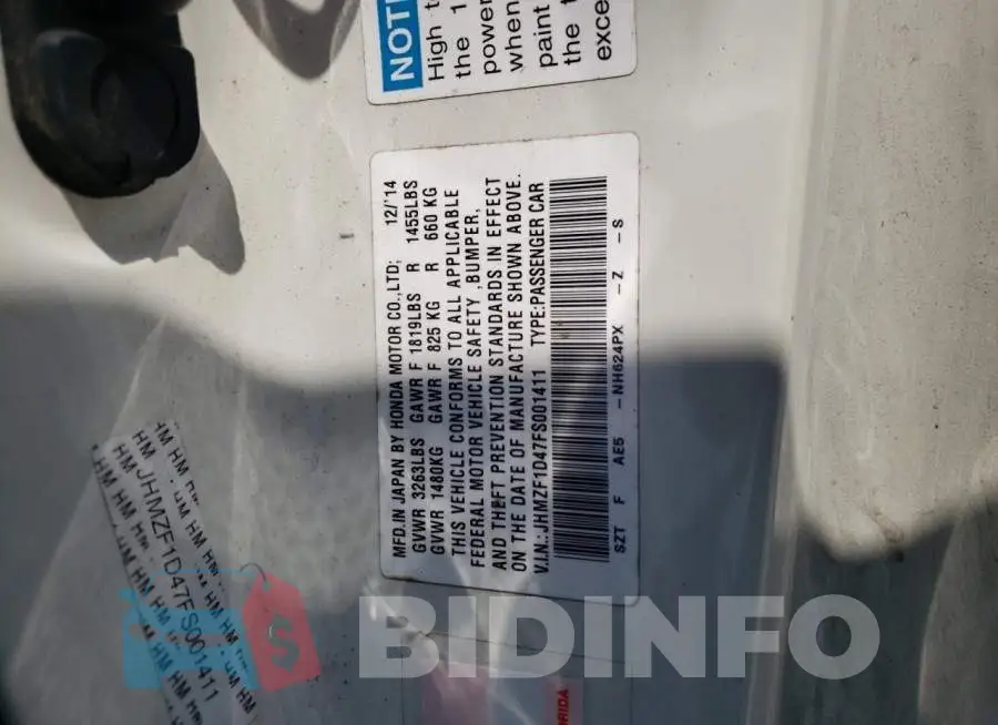 JHMZF1D47FS001411 Photo# 12