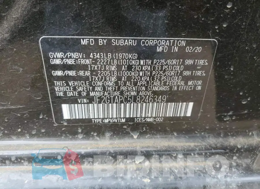 JF2GTAPC5L8246349 Photo# 12