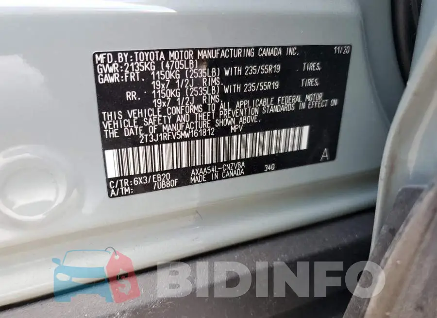 2T3J1RFV5MW161812 Photo# 12