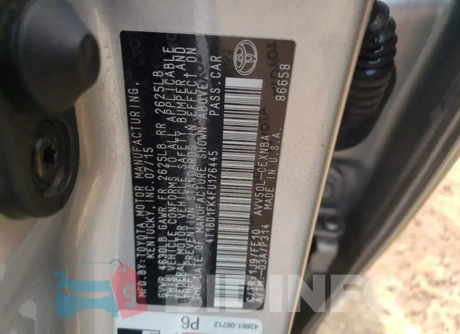 4T1BD1FK4FU176445 Photo# 12