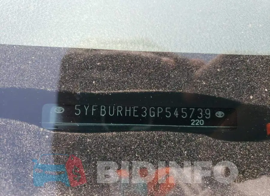 5YFBURHE3GP545739 Photo# 12