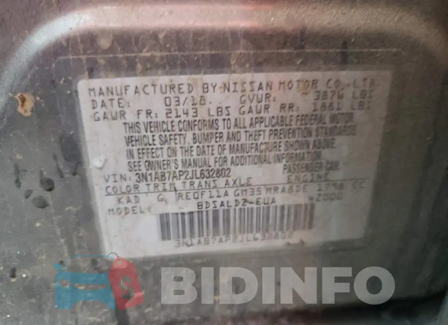 3N1AB7AP2JL632802 Photo# 12