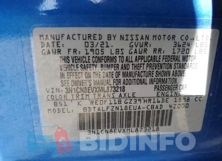 3N1CN8EVXML873218 Photo# 12