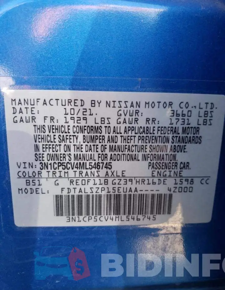 3N1CP5CV4ML546745 Photo# 13