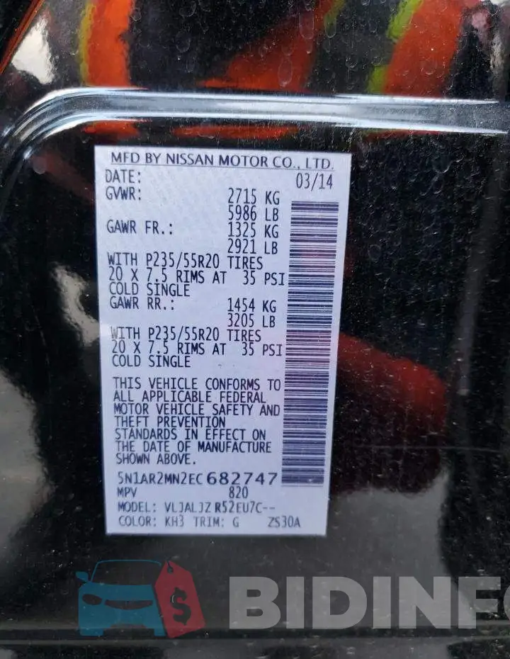 5N1AR2MN2EC682747 Photo# 12