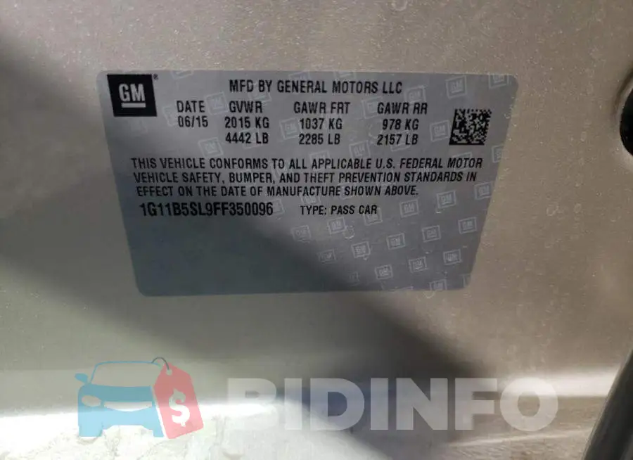 1G11B5SL9FF350096 Photo# 12
