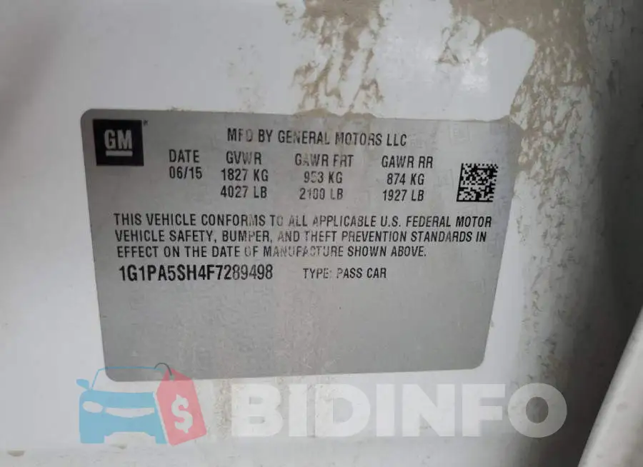 1G1PA5SH4F7289498 Photo# 12