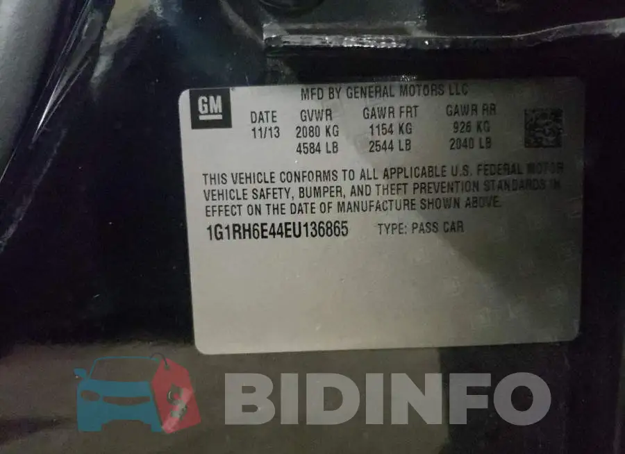 1G1RH6E44EU136865 Photo# 12