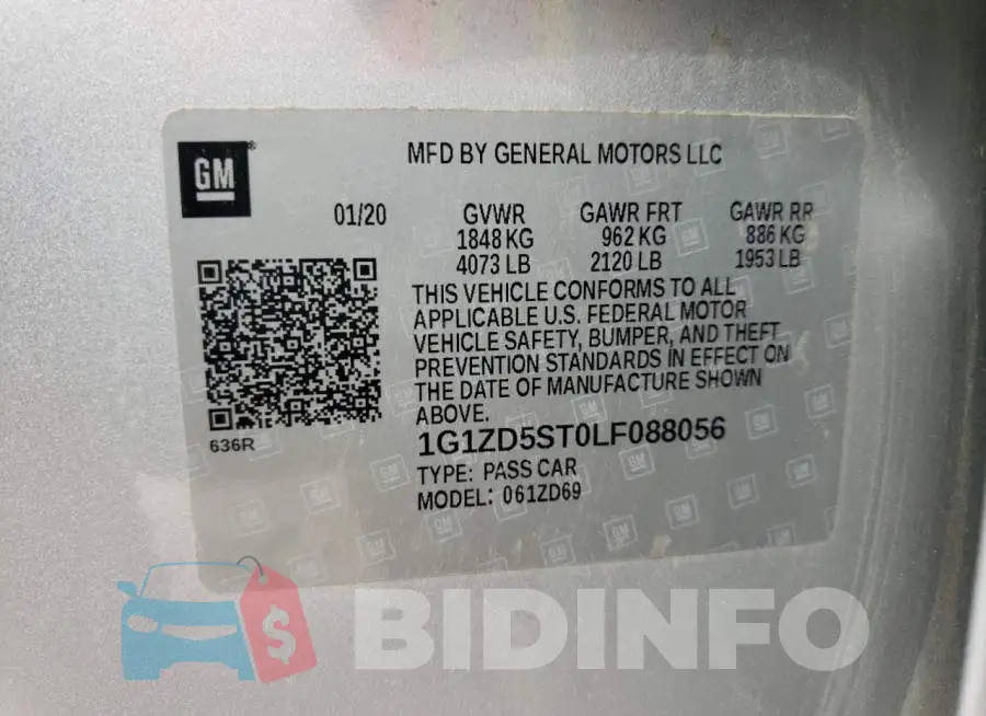 1G1ZD5ST0LF088056 Photo# 13