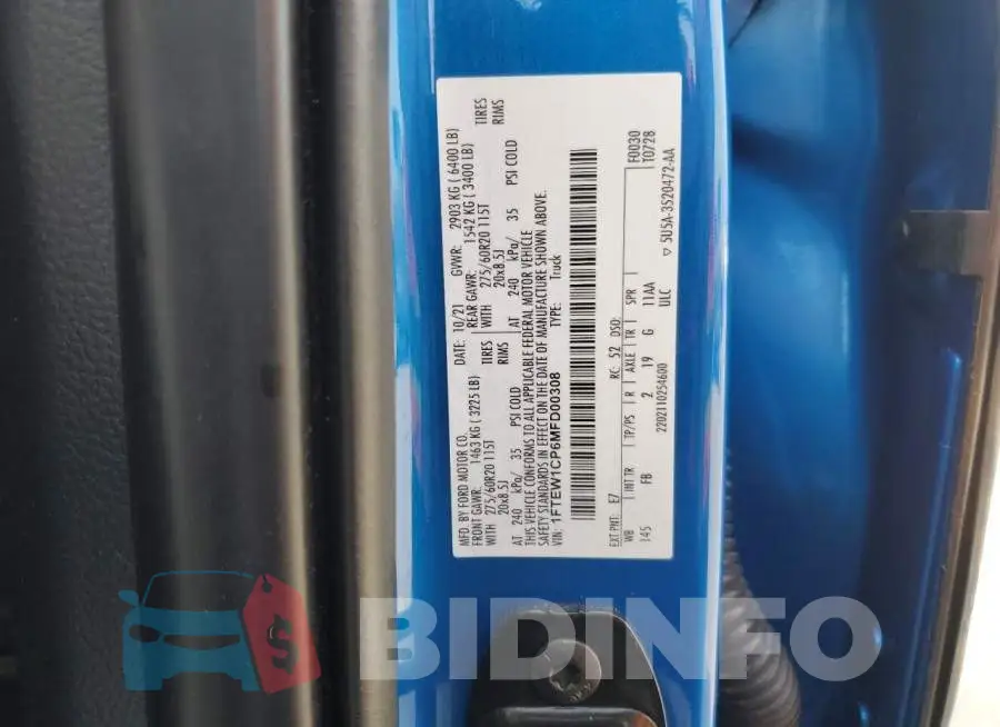 1FTEW1CP6MFD00308 Photo# 12
