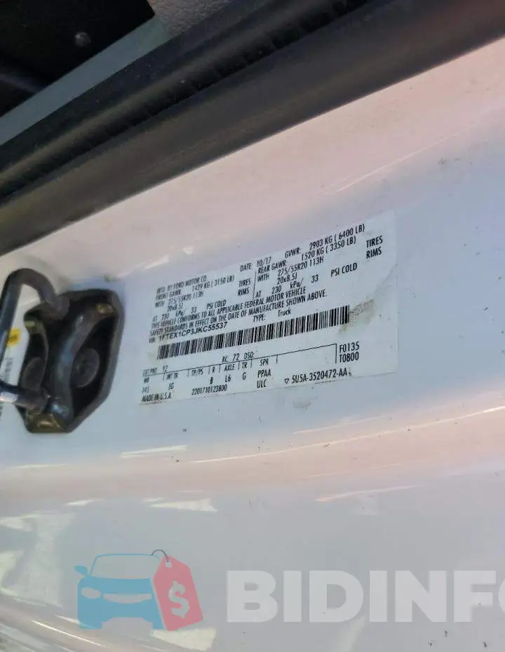 1FTEX1CP3JKC55537 Photo# 12