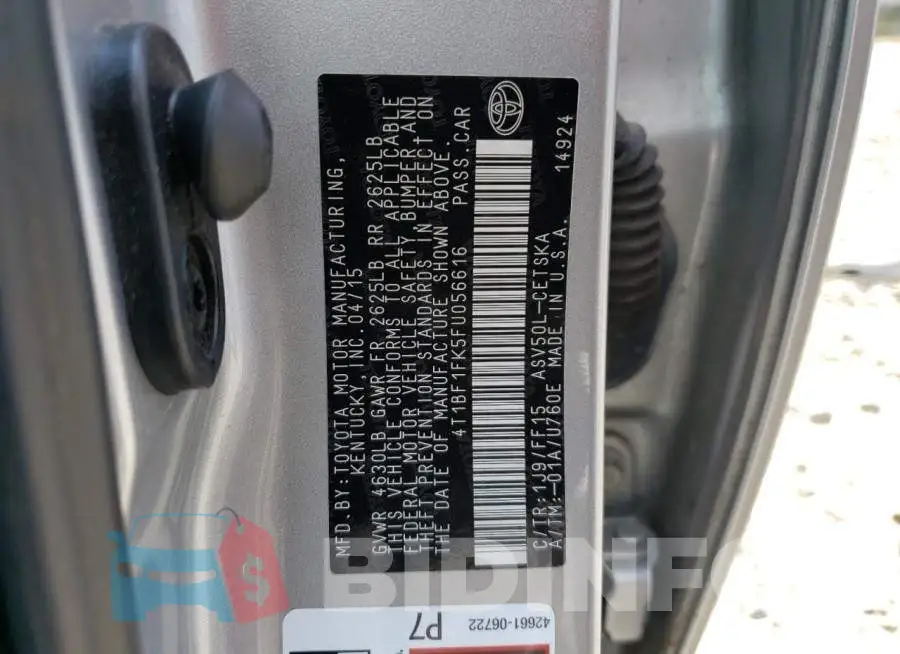 4T1BF1FK5FU056616 Photo# 13