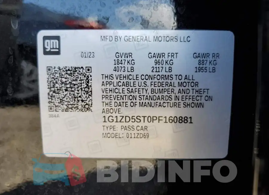 1G1ZD5ST0PF160881 Photo# 12