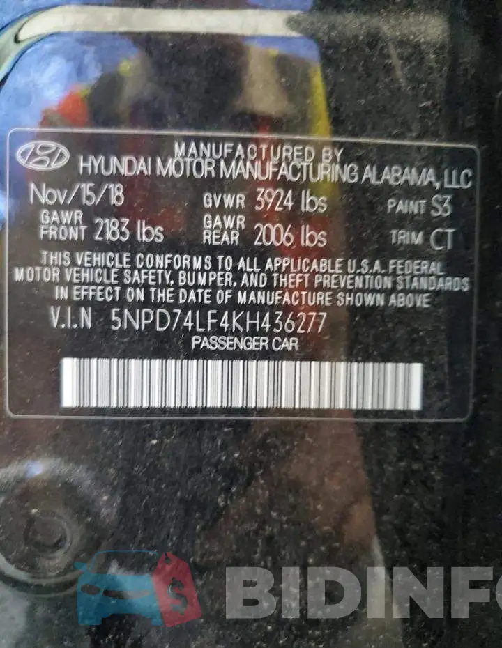 5NPD74LF4KH436277 Photo# 12
