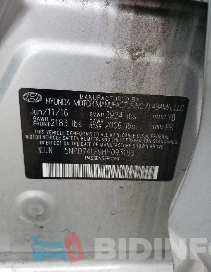 5NPD74LF9HH093183 Photo# 13
