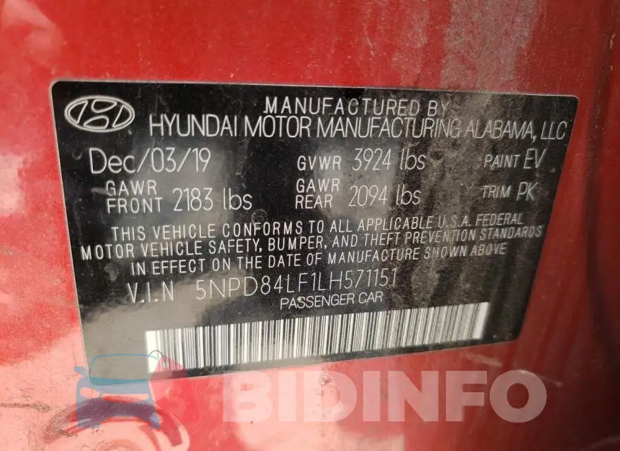 5NPD84LF1LH571151 Photo# 12