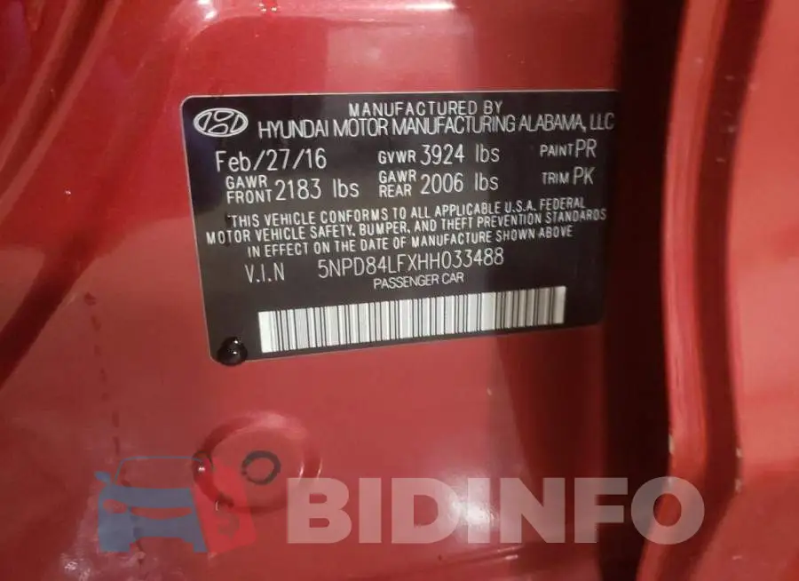 5NPD84LFXHH033488 Photo# 12
