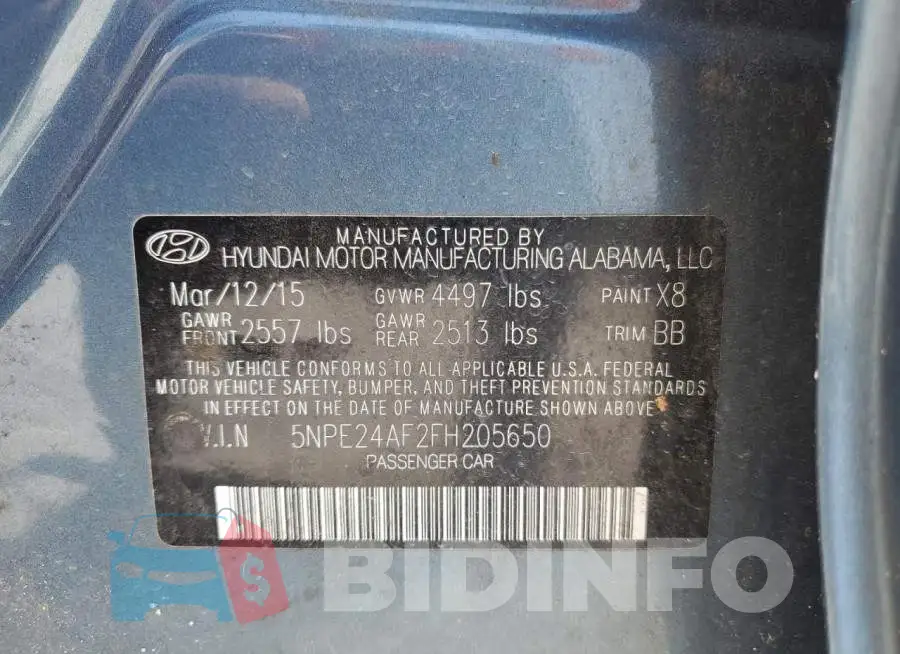 5NPE24AF2FH205650 Photo# 12