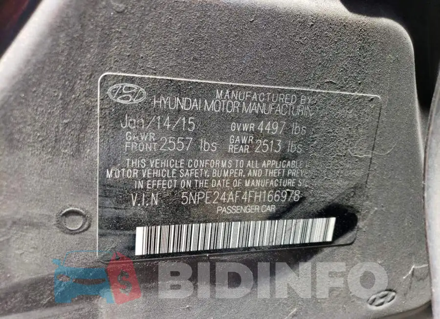 5NPE24AF4FH166978 Photo# 12