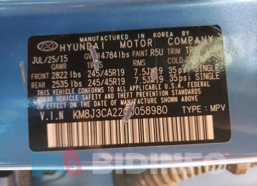 KM8J3CA22GU058980 Photo# 13