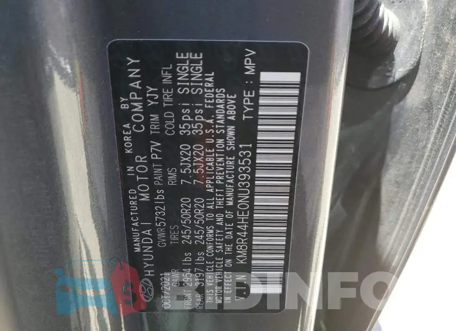 KM8R44HE0NU393531 Photo# 14