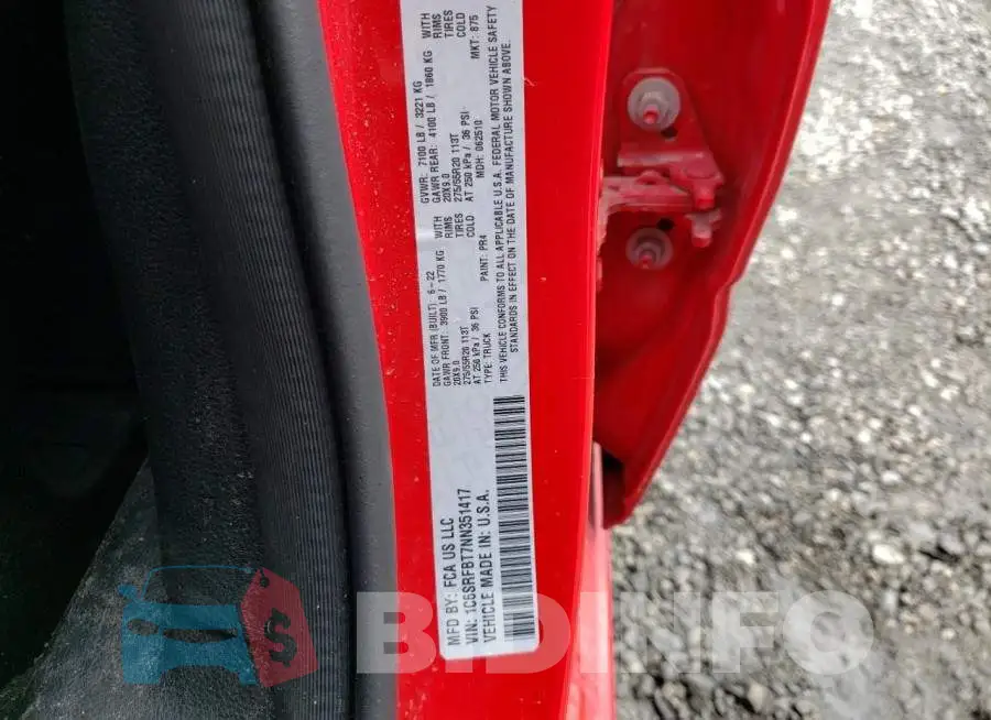 1C6SRFBT7NN351417 Photo# 12