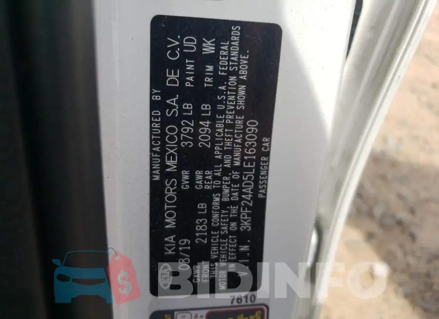 3KPF24AD5LE163090 Photo# 12