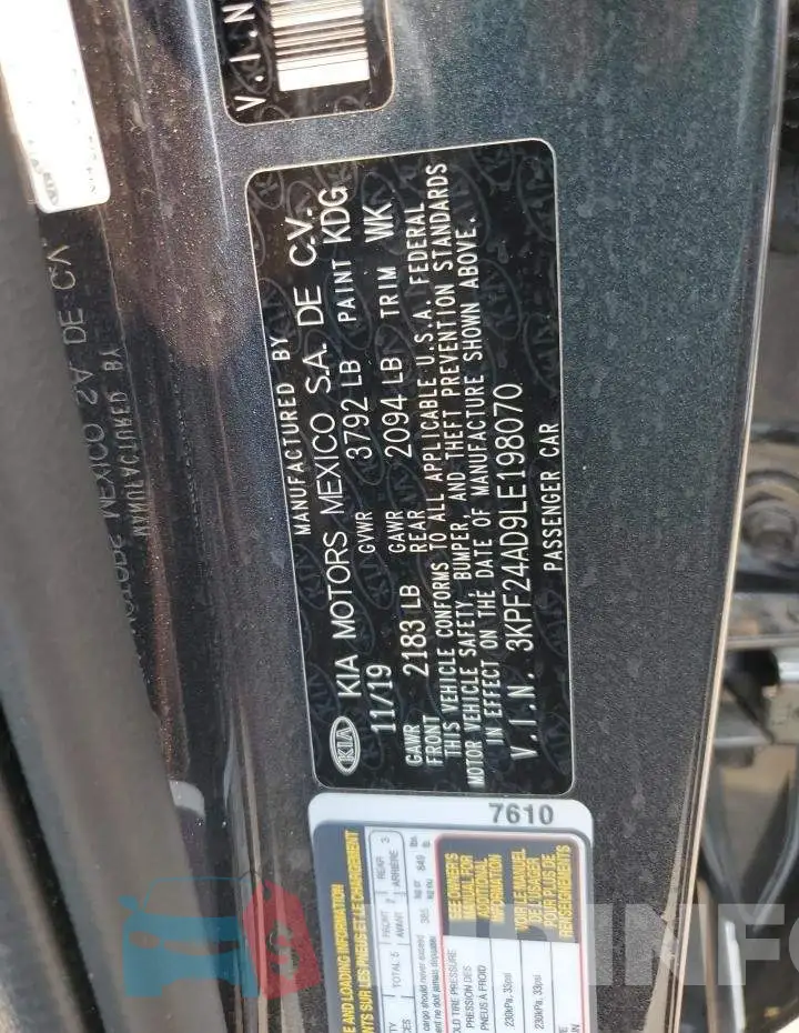 3KPF24AD9LE198070 Photo# 12