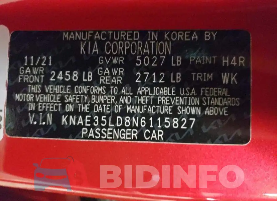 KNAE35LD8N6115827 Photo# 12