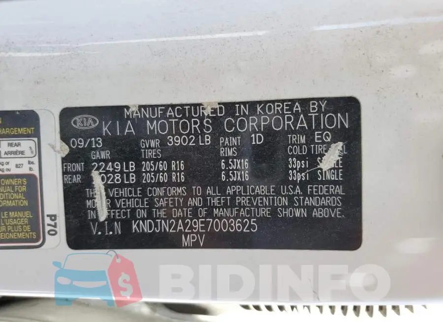 KNDJN2A29E7003625 Photo# 12