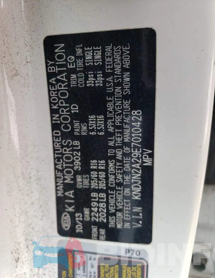 KNDJN2A29E7010428 Photo# 12
