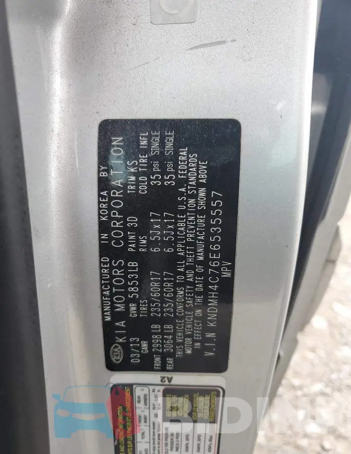 KNDMH4C76E6535557 Photo# 14