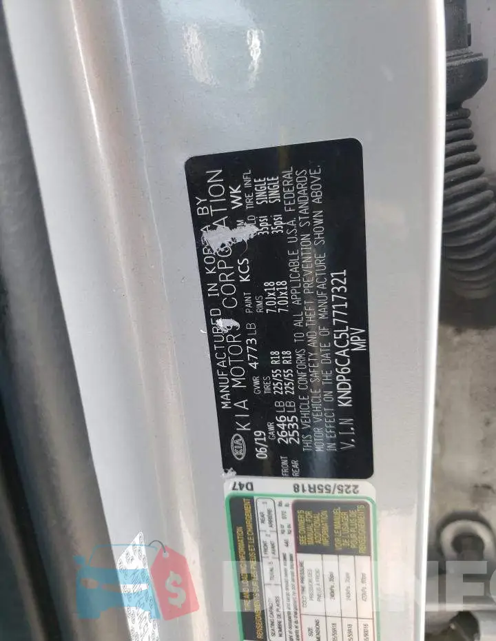KNDP6CAC5L7717321 Photo# 13