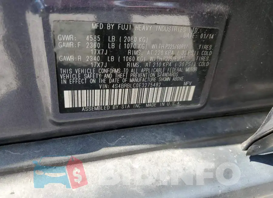 4S4BRBLC0E3275482 Photo# 13